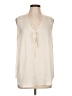 Banana Republic 100% Polyester Ivory Sleeveless Blouse Size L - photo 1