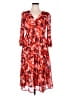 Sincerely Jules 100% Polyester Floral Red Orange Casual Dress Size XL - photo 1