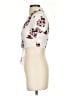 Forever 21 100% Rayon Floral Ivory Short Sleeve Blouse Size S - photo 5