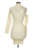 PrettyLittleThing 100% Polyester Ivory Cocktail Dress Size M - photo 2