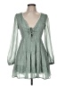 Polly 100% Polyester Green 3/4 Sleeve Top Size 6 - photo 1