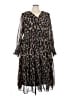 Neiman Marcus Animal Print Brown Casual Dress Size 24w - photo 1