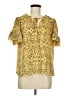 Max Studio Floral Yellow Short Sleeve T-Shirt Size M - photo 1