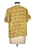 Max Studio Floral Yellow Short Sleeve T-Shirt Size M - photo 2