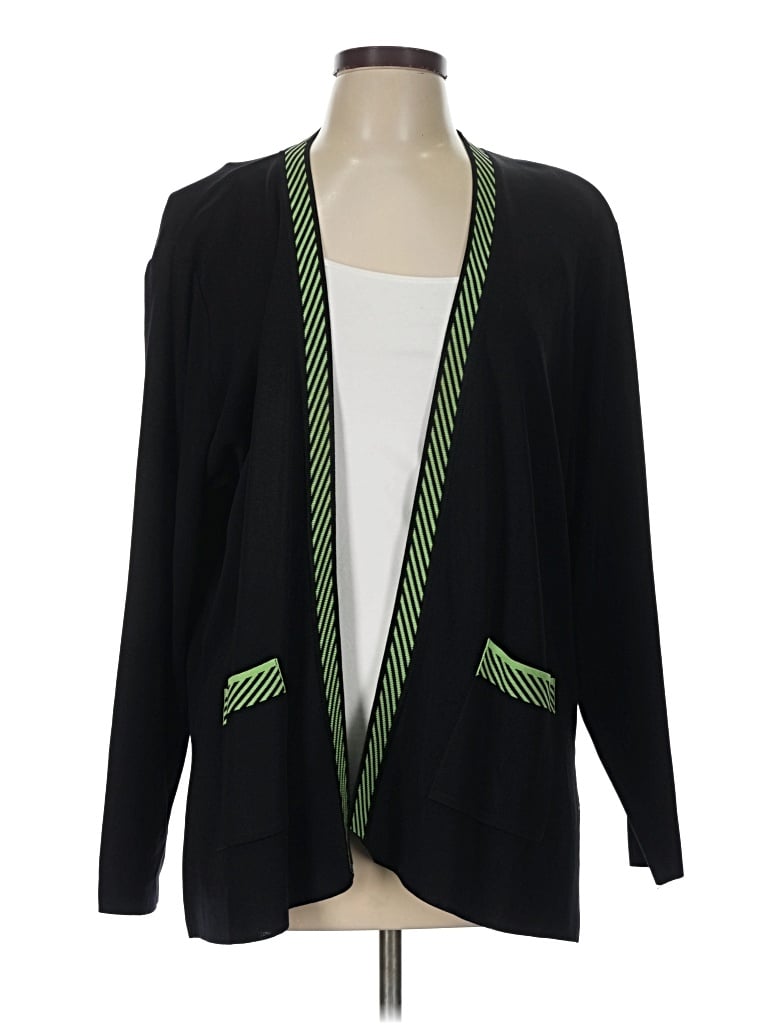 Pre-owned Misook Cardigan Sweater In Black