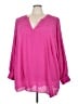 Torrid 100% Polyester Pink 3/4 Sleeve T-Shirt Size 5X Plus (6) - photo 1