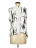 Blanc du Nil 100% Viscose White Silver Sleeveless Blouse One size - photo 2