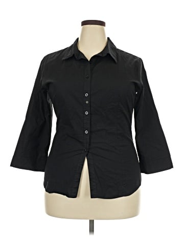 Made By Johnny 3/4 Sleeve Button-Down Shirt (view 1)
