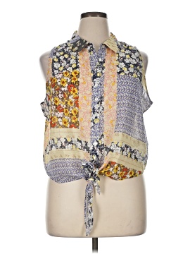 Natural Life Sleeveless Button Down Shirt