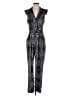 Charlie Jade 100% Polyester Graphic Silver Jumpsuit Size S - photo 1