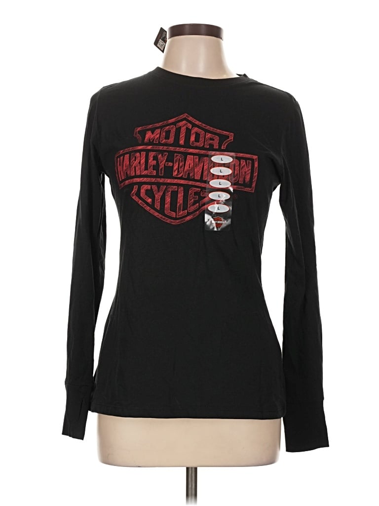 Pre-owned Harley Davidson Long Sleeve T-shirt In Black