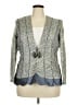 Unbranded 100% Polyester Paisley Blue Ivory Blazer Size 18 - photo 1