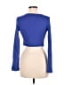 Shein Blue Long Sleeve Top Size 6 - photo 2