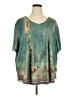 Unbranded Teal Short Sleeve Blouse Size 5X - photo 1
