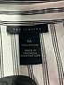 The Limited 100% Cotton Chevron-herringbone Silver Long Sleeve Blouse Size M - photo 7