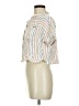 Volcom 100% Viscose Stripes Ivory Short Sleeve Blouse Size M - photo 5