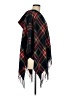Unbranded 100% Acrylic Black Burgundy Poncho One size - photo 4