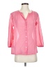 Tommy Bahama Pink 3/4 Sleeve Button-Down Shirt Size XXS - photo 1