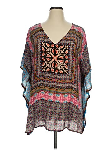 Tolani 3/4 Sleeve Silk Top (view 1)