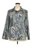 NORACORA 100% Polyester Paisley Blue Long Sleeve Blouse Size XXL - photo 1