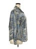 NORACORA 100% Polyester Paisley Blue Long Sleeve Blouse Size XXL - photo 4