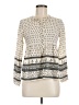 gipsy 100% Viscose Ivory Long Sleeve Blouse Size M - photo 1
