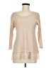 August Silk Tan 3/4 Sleeve Top Size M - photo 1