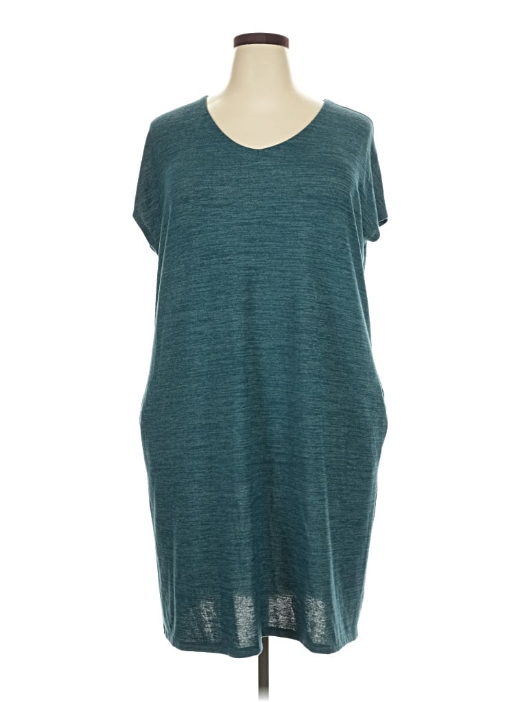 Pre-owned Time And Tru Casual Dress In Teal