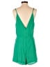Superdown 100% Polyester Solid Green Romper Size L - photo 2