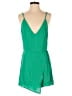 Superdown 100% Polyester Solid Green Romper Size L - photo 1