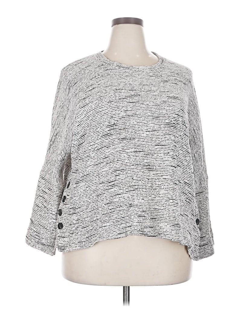 Pre-owned Texture & Thread Madewell Pullover Sweater In Silver