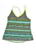 ZeroXposur Chevron-herringbone Green Swimsuit Top Size 16 - photo 1