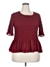 Torrid Burgundy 3/4 Sleeve Blouse Size 2X Plus (2) - photo 1