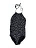 Lands' End Polka Dots Black One Piece Swimsuit Size 12 - photo 1