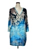 Unbranded Paisley Blue Cocktail Dress Size 1X - photo 1