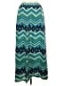Just Be... Chevron-herringbone Teal Casual Skirt Size L - photo 1