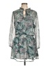 Veronica M. 100% Polyester Print Green Casual Dress Size L - photo 1