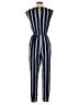 Lily Rose Stripes Blue Jumpsuit Size M - photo 2