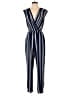 Lily Rose Stripes Blue Jumpsuit Size M - photo 1