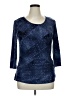 DressBarn Stars Blue 3/4 Sleeve Top Size XL - photo 1
