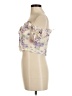 ABound 100% Rayon Purple Short Sleeve Blouse Size M - photo 5
