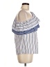 Parker 100% Cotton White Blue Sleeveless Blouse Size M - photo 4