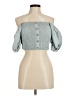 Love Tree Teal Short Sleeve Blouse Size M - photo 1