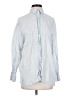 Zara 100% Linen Blue Long Sleeve Button-Down Shirt Size XS - photo 1