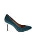 Coach 100% Leather Teal Heels Size 9 - photo 1