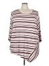Como Blu Stripes Pink 3/4 Sleeve T-Shirt Size 3X - photo 1