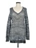 Roxy 100% Cotton Metallic Gray Pullover Sweater Size M - photo 1