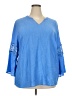 Ruby Rd. Blue 3/4 Sleeve Blouse Size 2X - photo 1