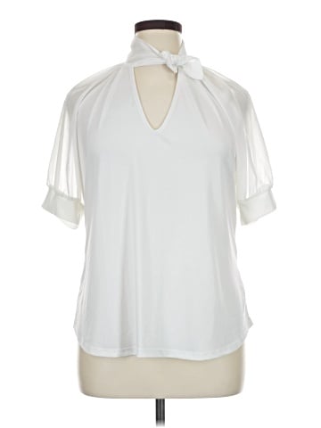 7th Avenue Design Studio New York & Company Short Sleeve Blouse (view 1)