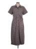 Halogen Plaid Gray Casual Dress Size L - photo 1